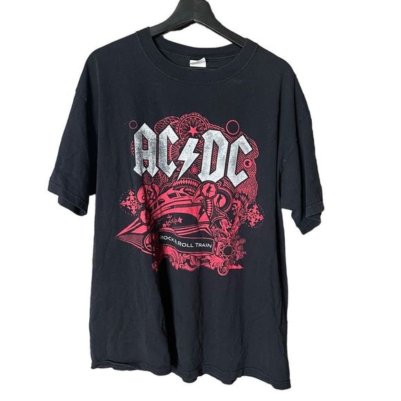 2008 AC/DC Rock N Roll Train Black Ice T Shirt XL - Picture 1 of 3